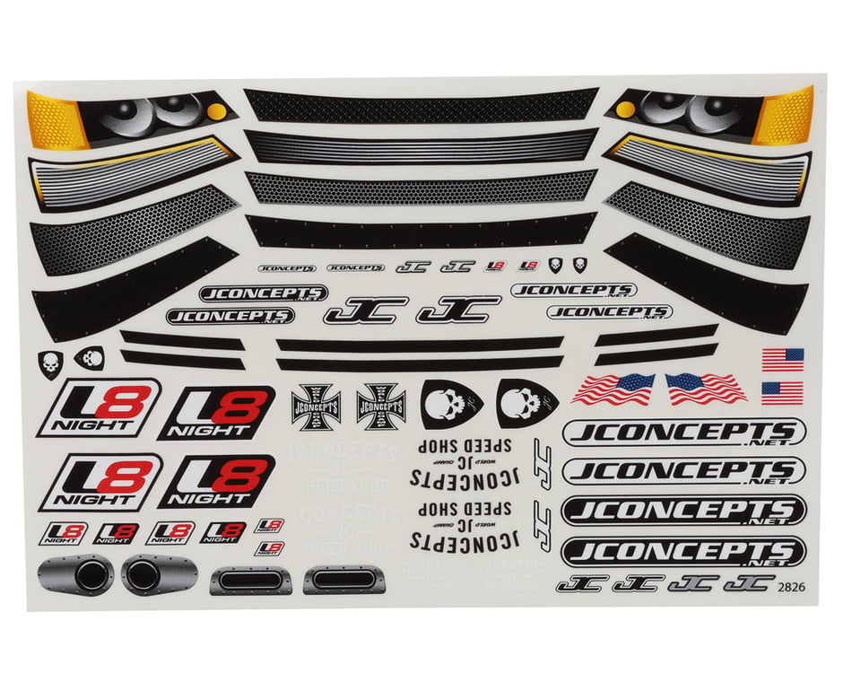 JConcepts L8 Night G3 Speedway 1/10 Dirt Oval Latemodel Body w