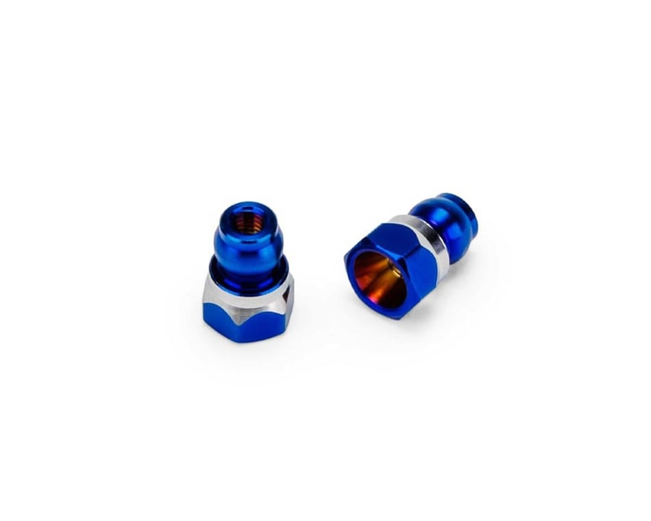 7福 JConcepts RC10B7/B7D 8mm Fin Titanium Front Shock Stand-Offs (Blue