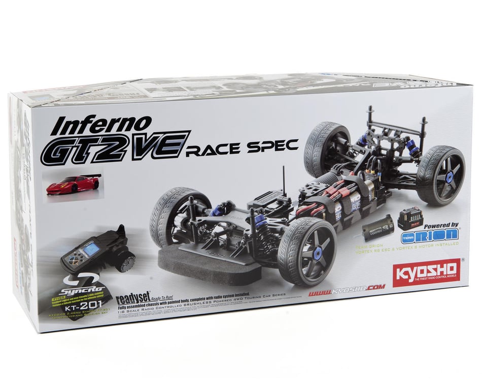 Kyosho Inferno GT2 VE Race Spec Ferrari 458 Italia 1/8 Electric On-Road Kit  ReadySet RTR w/2.4GHz Radio