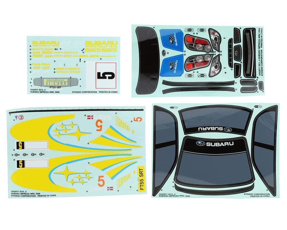 スポーツ・フィットネス SUBARU WRC FANCLUB 2006 DVD Kyosho 2006 Subaru Impreza WRC Body Set (Clear) [KYOFAB609