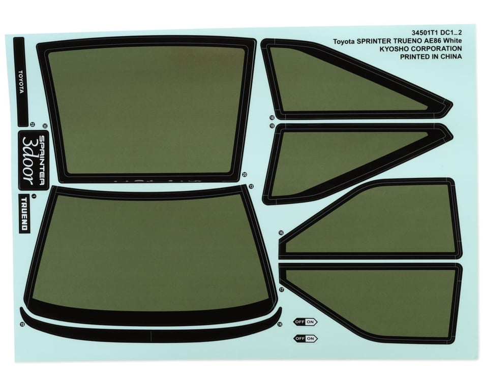 Kyosho Fazer FZD2 Toyota Sprinter Trueno AE86 1/10 Body Set (Clear
