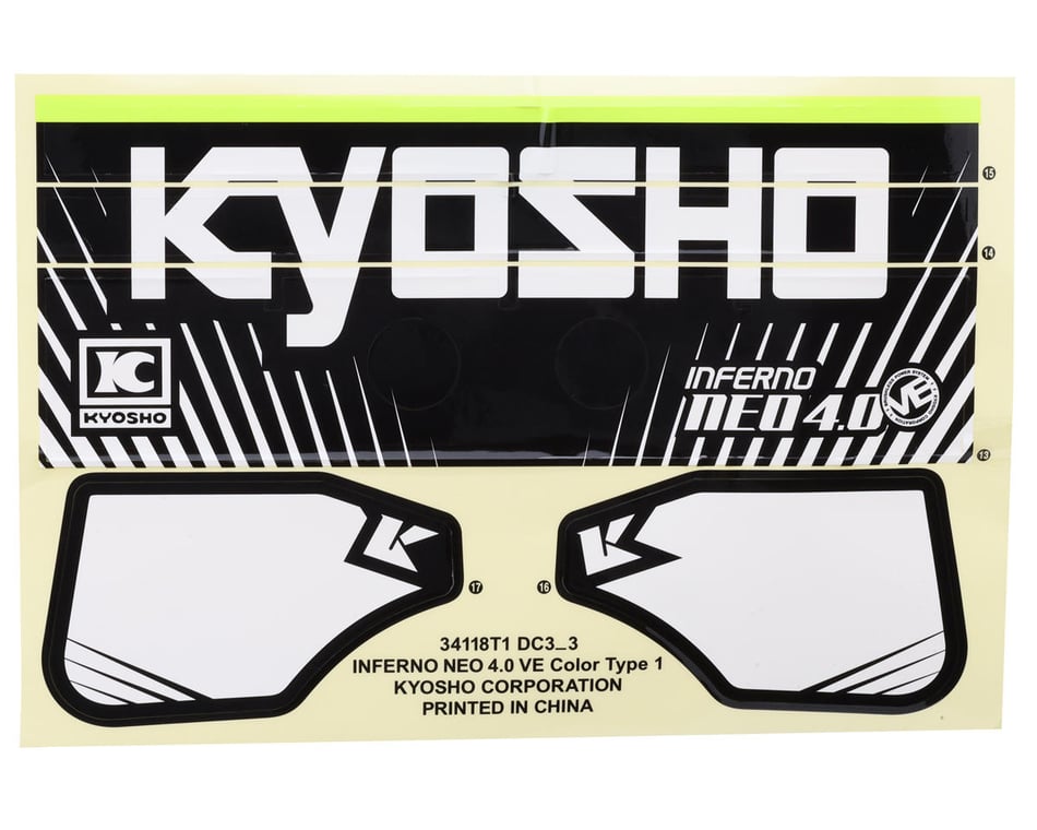 Kyosho Inferno NEO 4.0 VE 1/8 Pre-Painted Buggy Body (Green