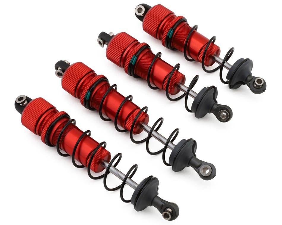 Kyosho KB10 Pre-Assembled Aluminum Shock Set (Red) (4) (Front