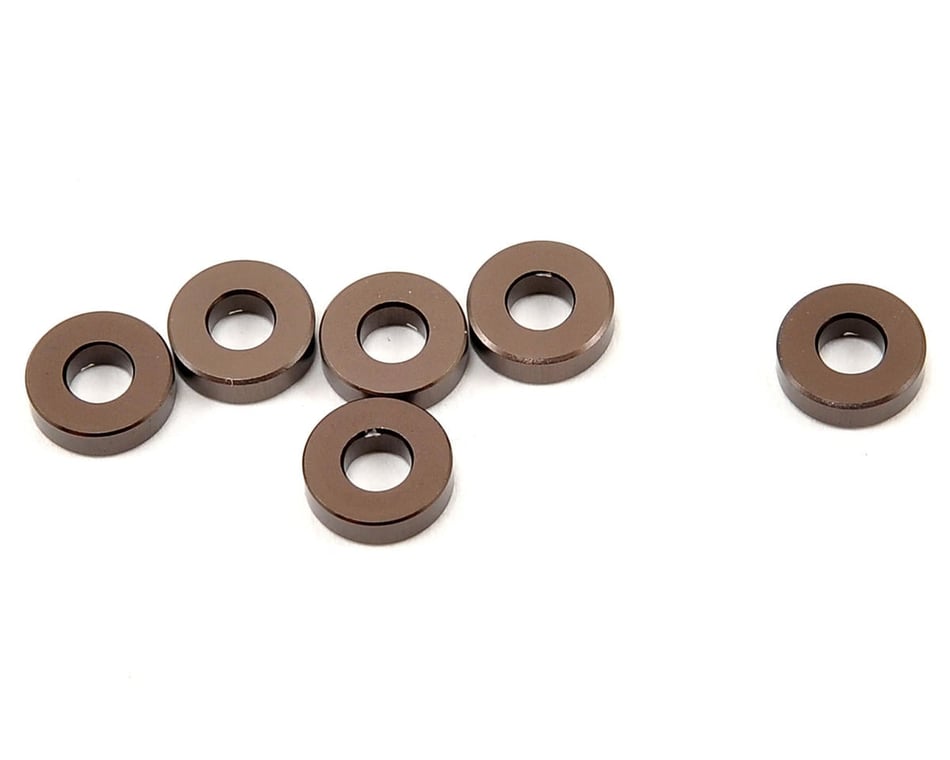 Kyosho 3x7x2mm Aluminum Washer (Gun Metal) (6) [KYOW0144GM