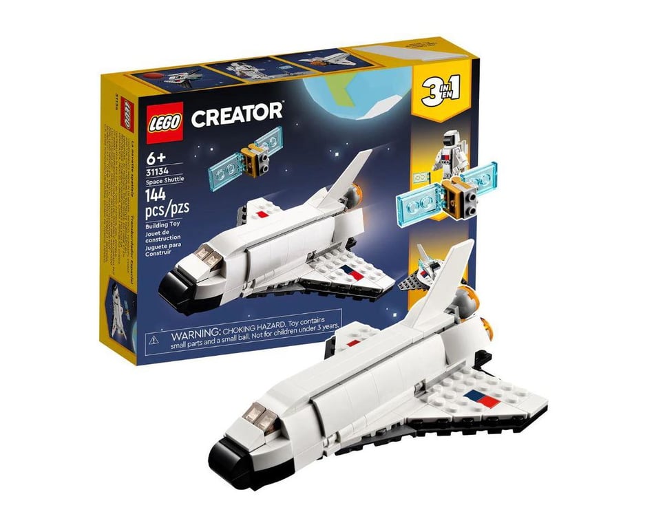 LEGO Creator Space Shuttle 31134 Building Toy Set (144 Pieces), Multi Color