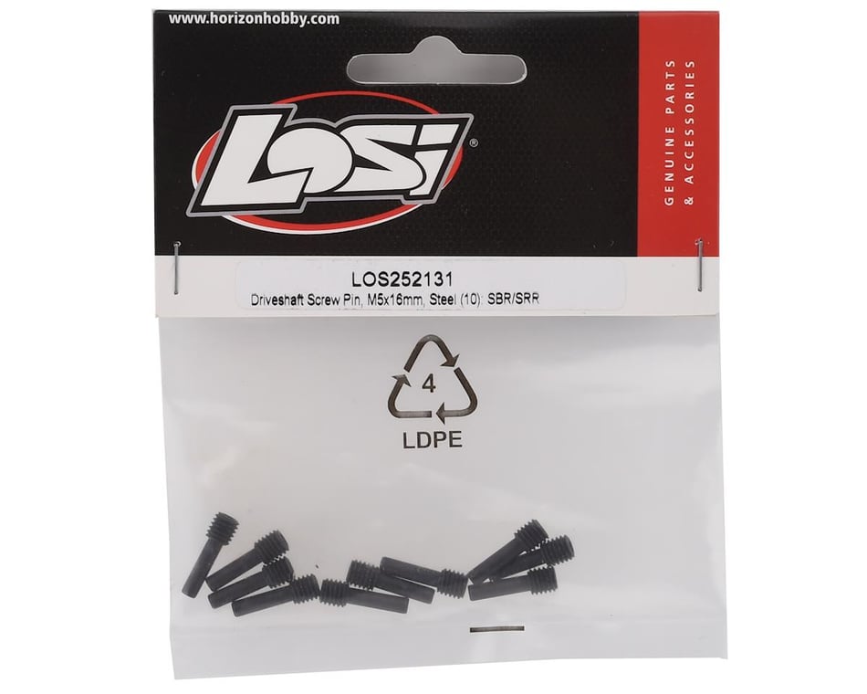 Losi 252131 Driveshaft Screw Pin M5x16mm Steel 10 SBR/SRR 
