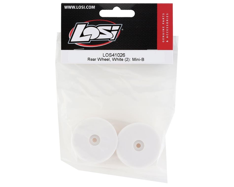 LOSI Ruota Posteriore Bianco (2 Pezzi) Per Mini-B | Ricambio Originale LOS41026 Per Auto RC - 5