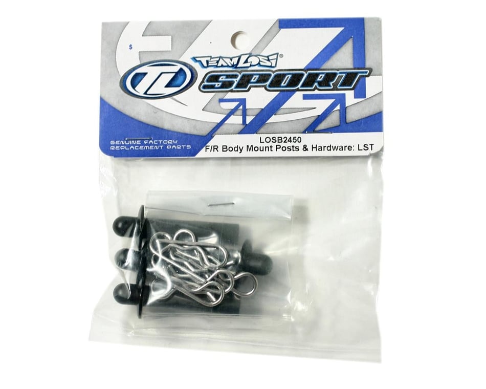 Losi Front/Rear Body Mount Posts & Hardware (LST, LST2). [LOSB2450