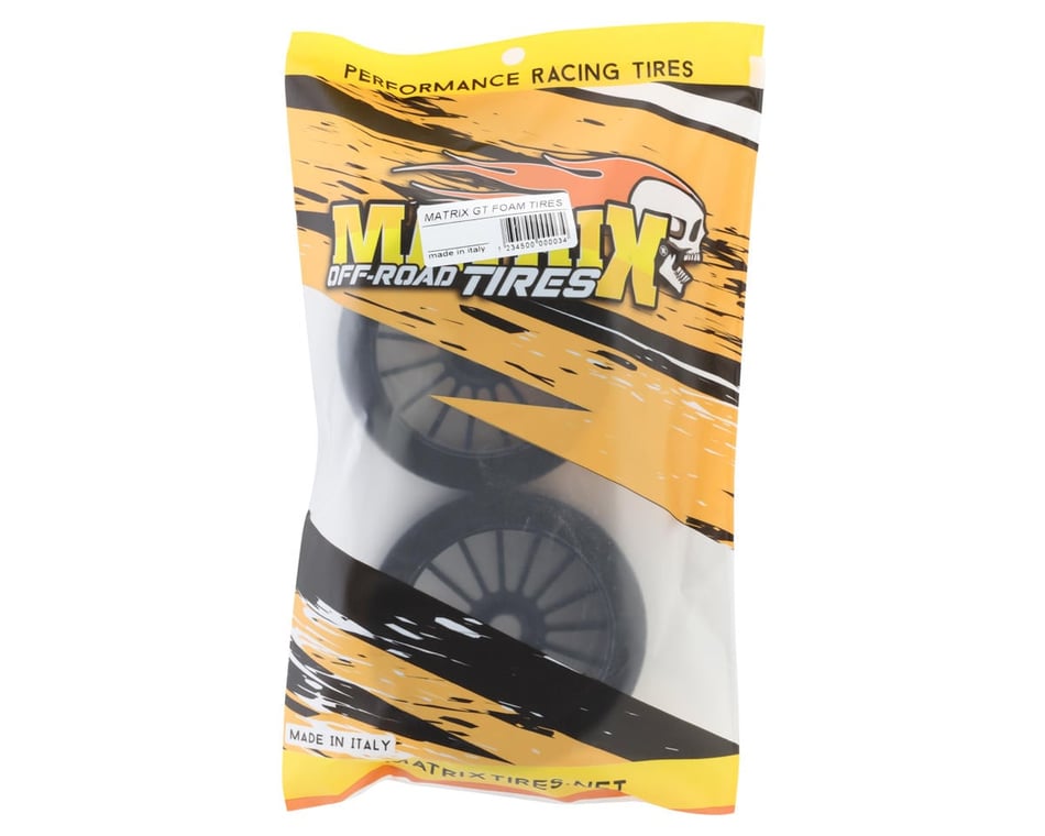MATRIXタイヤのノバソフト（S）1台分 Matrix 1/8 Foam GT On-Road Tires (2) (25 Shore) [MTX-GT-25