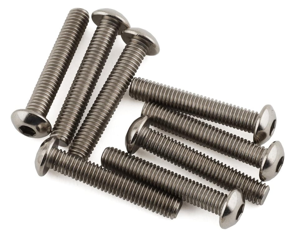 Mugen Seiki 3x18mm SIG Titanium Button Head Screw (8) [MUGB0735TA