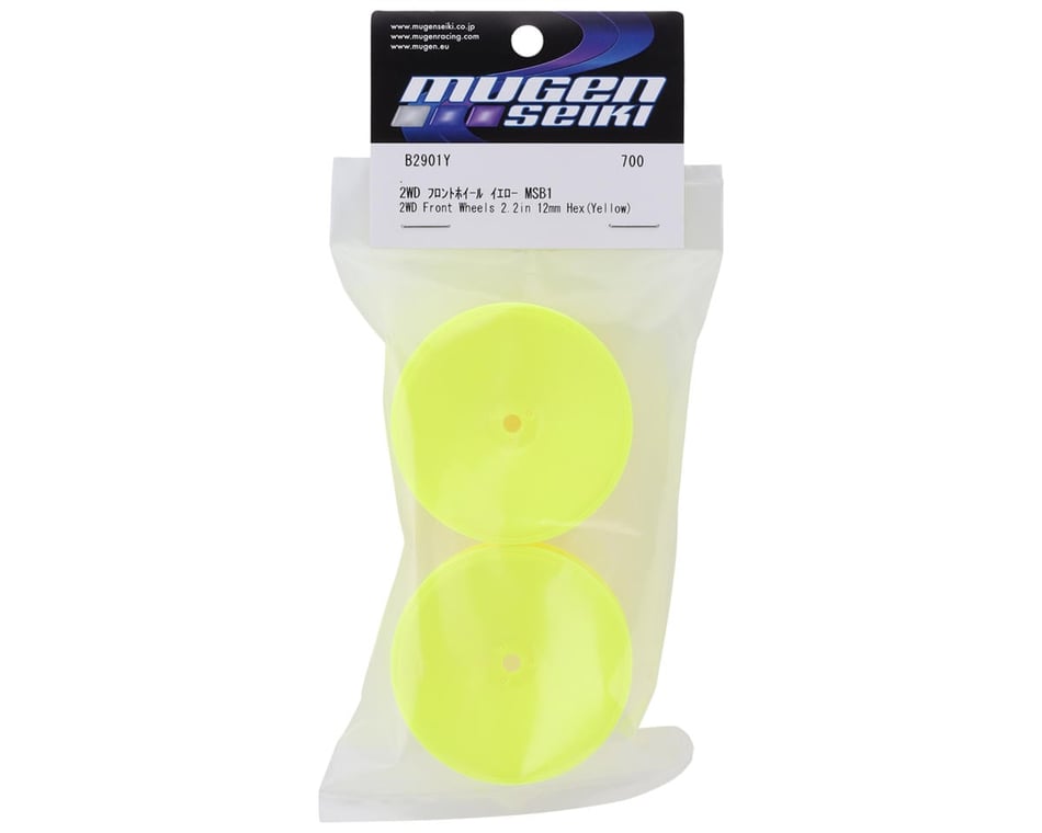 Mugen Seiki 2.2 Front Buggy Wheels (Yellow) (2) w/12mm Hex