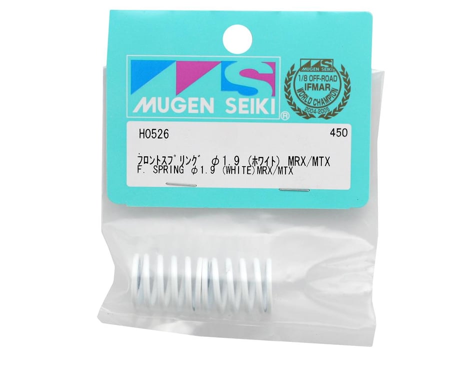 Mugen Seiki Front Shock Springs 1.9 (White) (MRX/MTX) (2