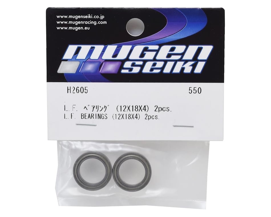 Mugen Seiki 12x18x4mm L.F. Low Friction Bearing (2) [MUGH2605