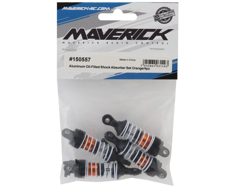 Maverick Atom Aluminum Oil-Filled Shock Absorbers (Orange) (4)