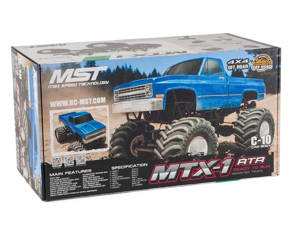 MST MTX-1 RTR Brushless 4wd Monster Truck w/C-10 Body [MXS-533601