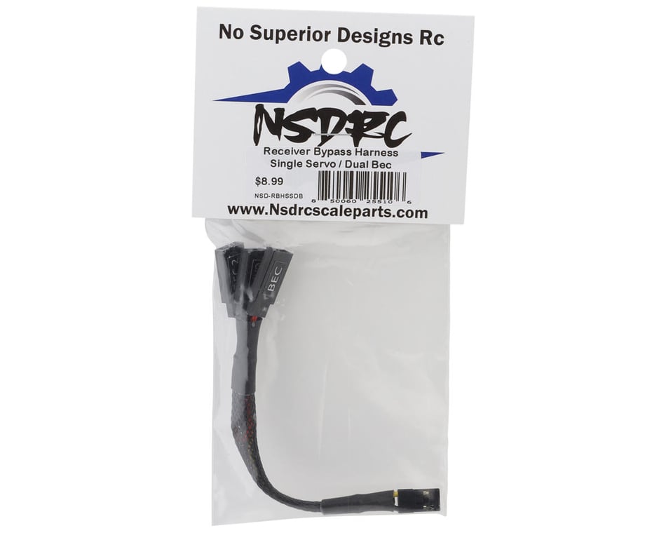 No Superior Designs RC RX Bypass Harness (Single Servo/Dual BEC
