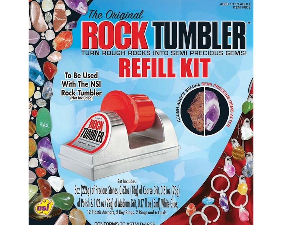 NATIONAL GEOGRAPHIC Hobby Rock Tumbler Kit Includes Rough