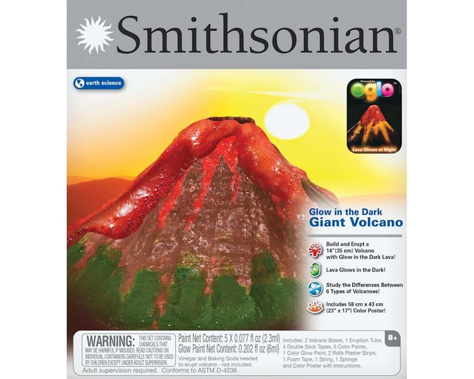 New Smithsonian Giant Volcano STEM toy Glow in the Dark Educational 