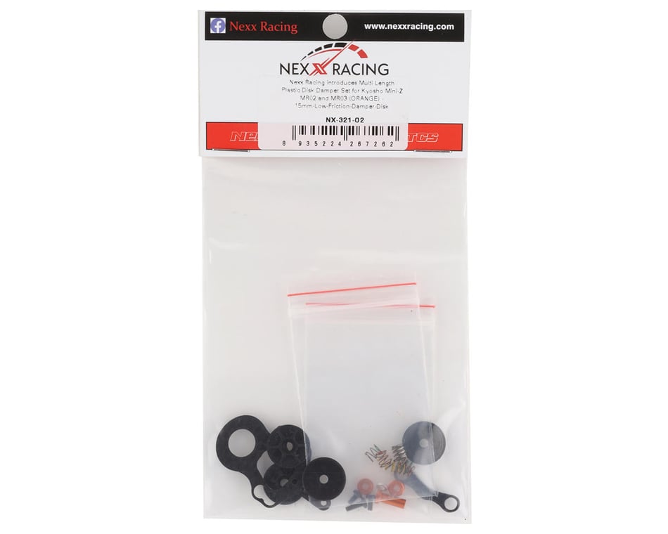 NEXX Racing MR02/MR03 Multi Length Disk Damper Set (Orange) [NX