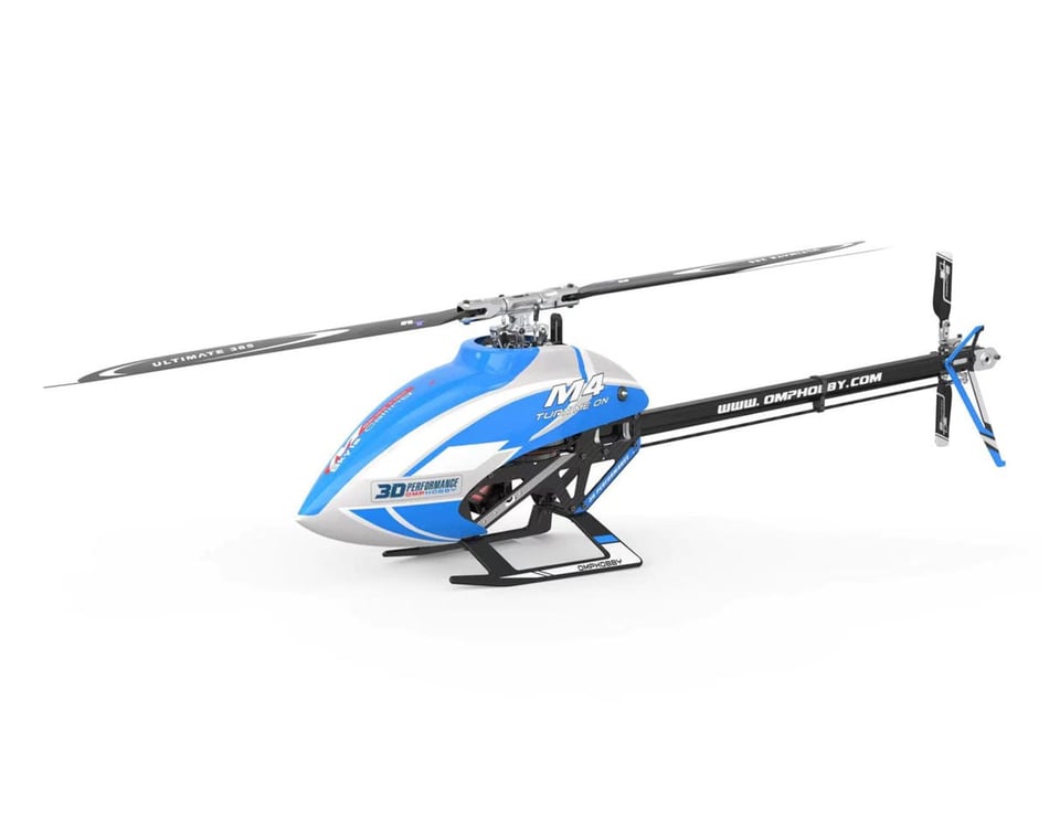 OMPHobby M4 Electric 380 PNP Helicopter Combo Kit (Blue) (Unassembled Kit,  with Plug-N-Play Electronics)