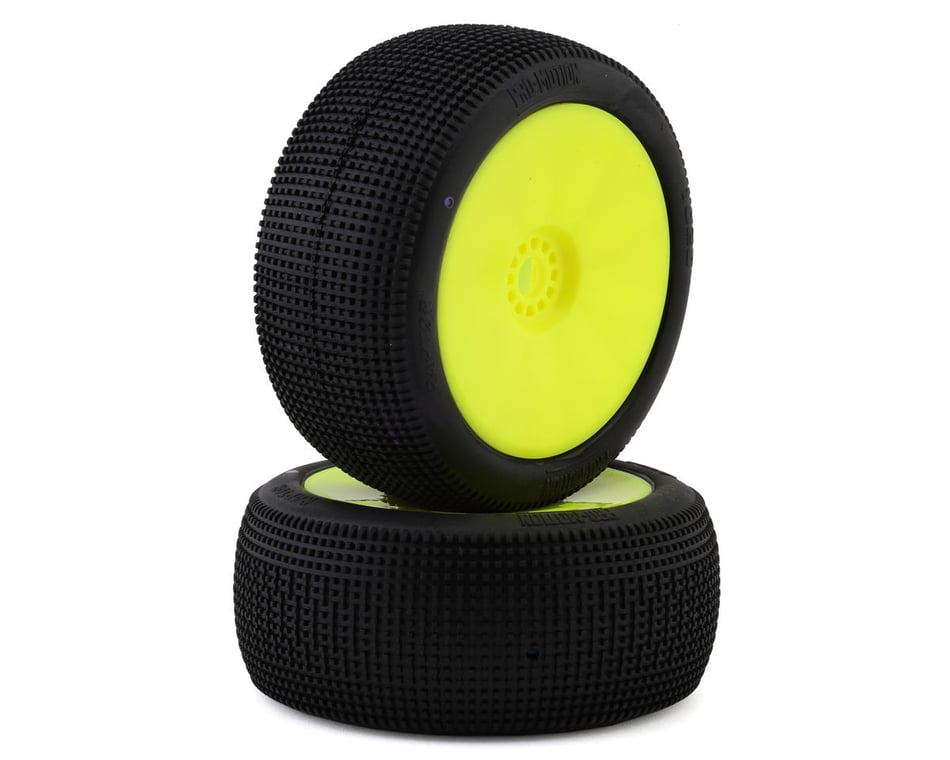 Pro-Motion Raptor 1/8 Truggy Pre-Mount Tires (Yellow) (2) (Clay