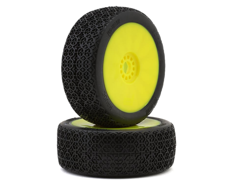 Pro-Motion Havoc 1/8 Buggy Pre-Mount Tires (Yellow) (2) (Soft