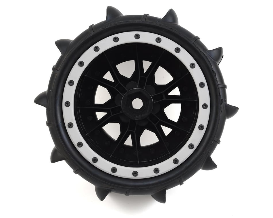 Pro-Line X-Maxx Sling Shot Pre-Mounted Sand Tires w/Impulse Pro-Loc Wheels  (MX43) (Black) (2)