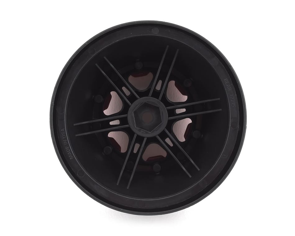 Pro-Line Split Six Bead-Loc Short Course Rear Wheels (Black/Red
