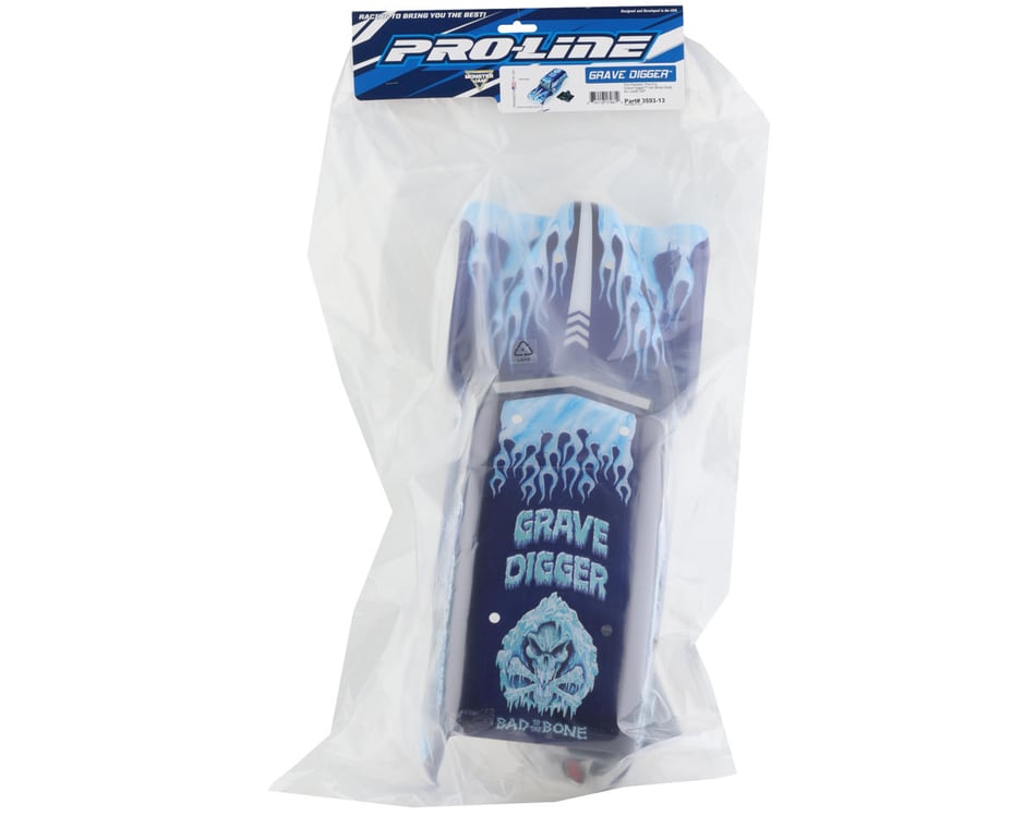 Pro-Line LMT 1/8 Grave Digger Ice Pre-Painted Body (Blue) [PRO3593