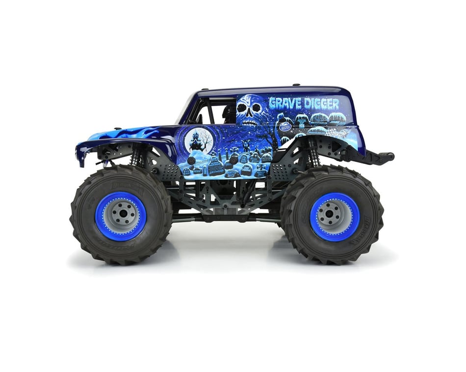 Pro-Line LMT 1/8 Grave Digger Ice Pre-Painted Body (Blue) [PRO3593