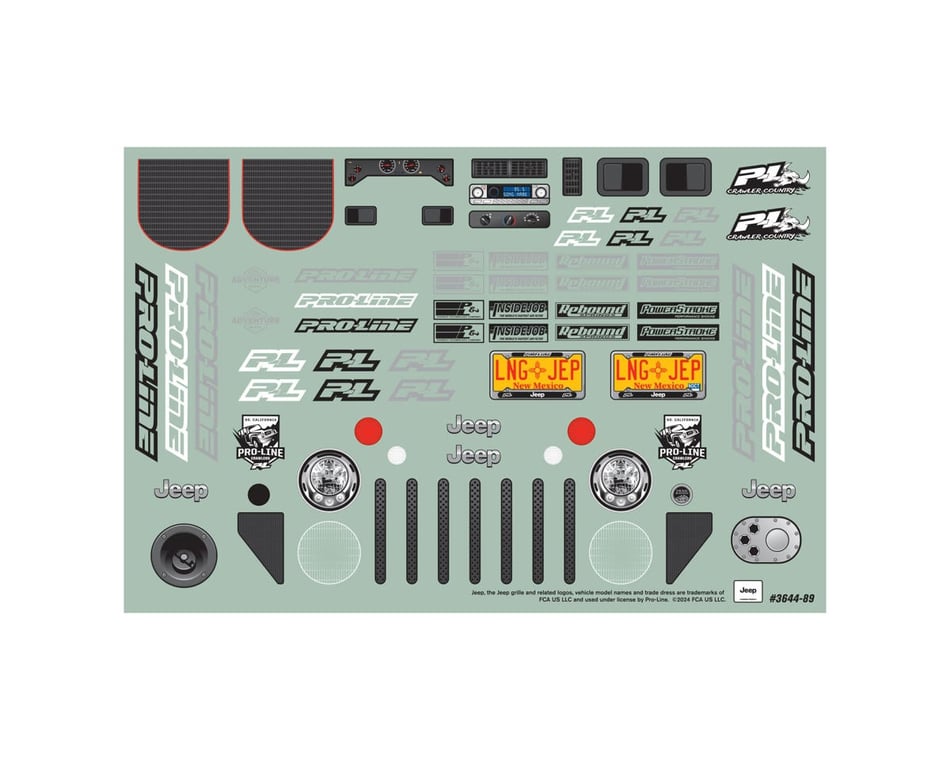 Pro-Line 2004 Jeep LJ 1/10 Rock Crawler Body (Clear) (12.3