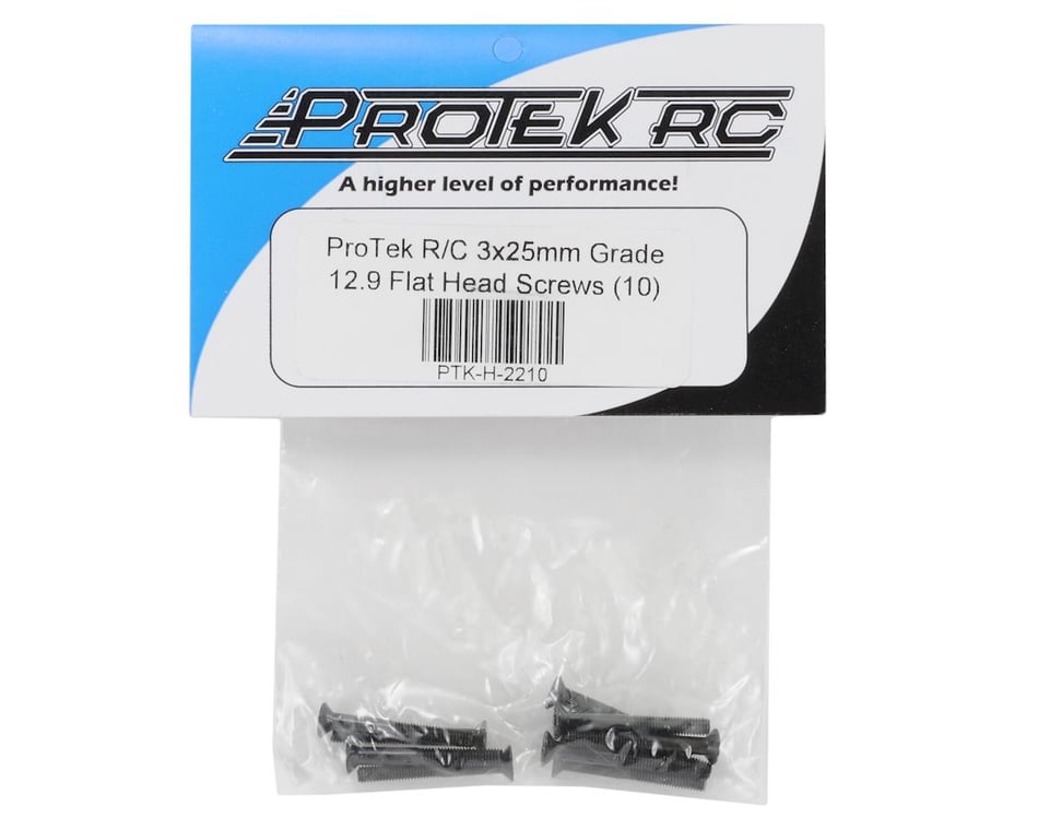 ProTek RC 2210 3x25mm "High Strength" Flat Head Screws 10 