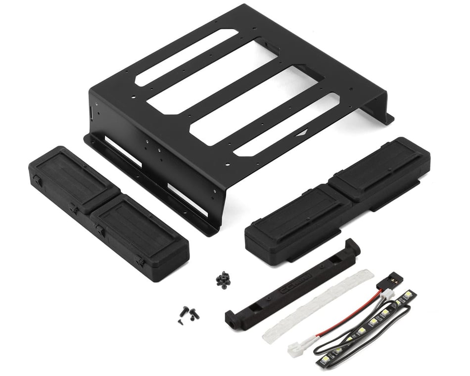 RC4WD Vanquish VS4-10 Scale Rear Bed Rack & Tool Box W/ LED Light