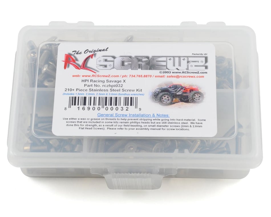 RC Screwz HPI Savage X Stainless Steel Screw Kit [RCZHPI032