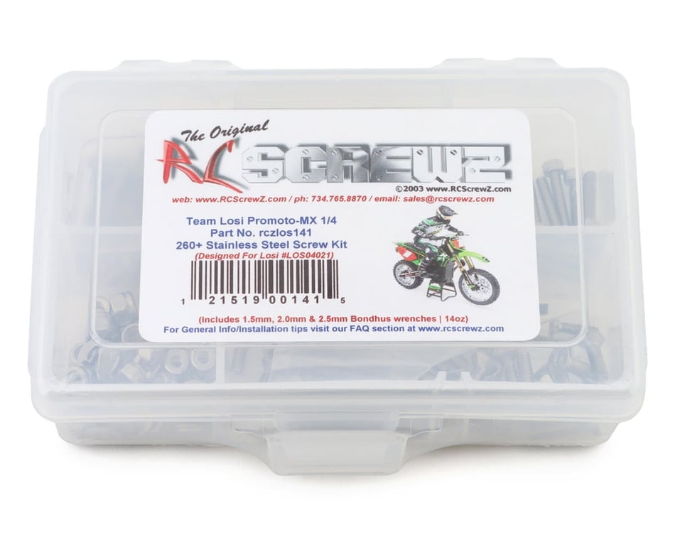 RC Screwz Team Losi 1/4 Promoto-MX Motorcycle Stainless Steel