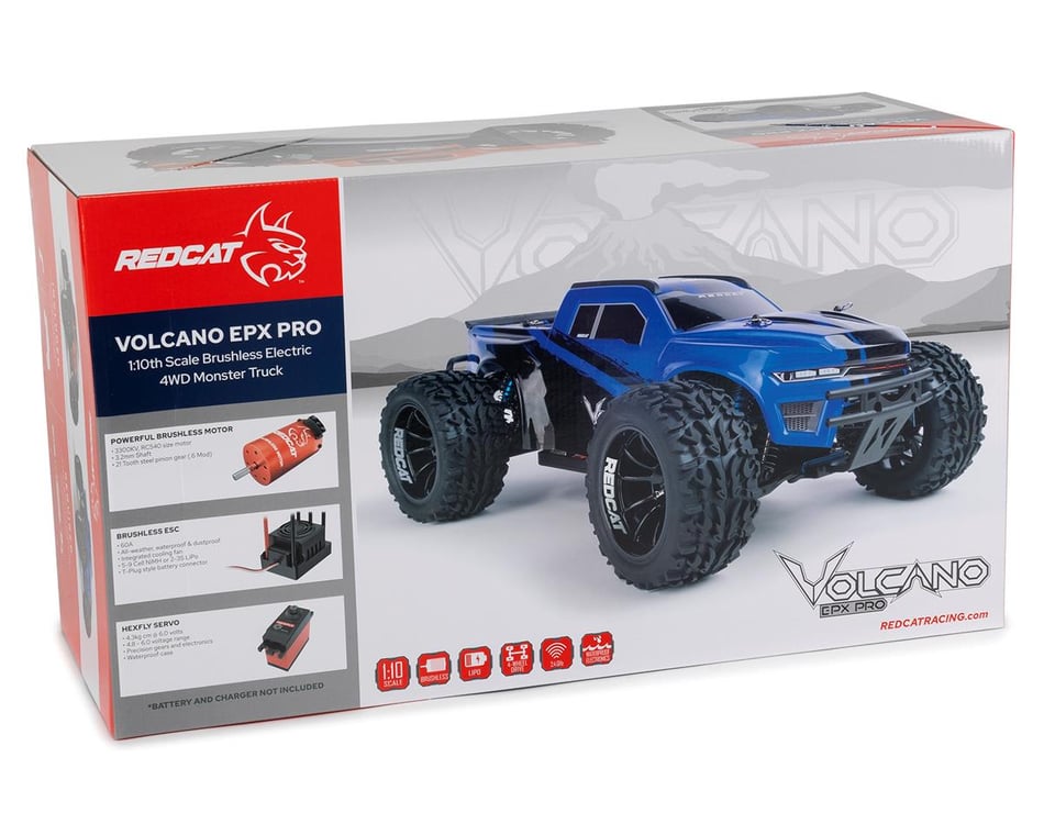 Redcat Volcano EPX PRO 1 10 Scale Brushless Monster Truck Blue