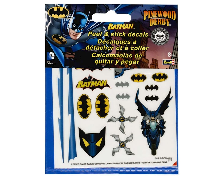 REVELL RMXY9405 DC Comics Batman Pinewood Derby Peel And Stick Decals Stickers 