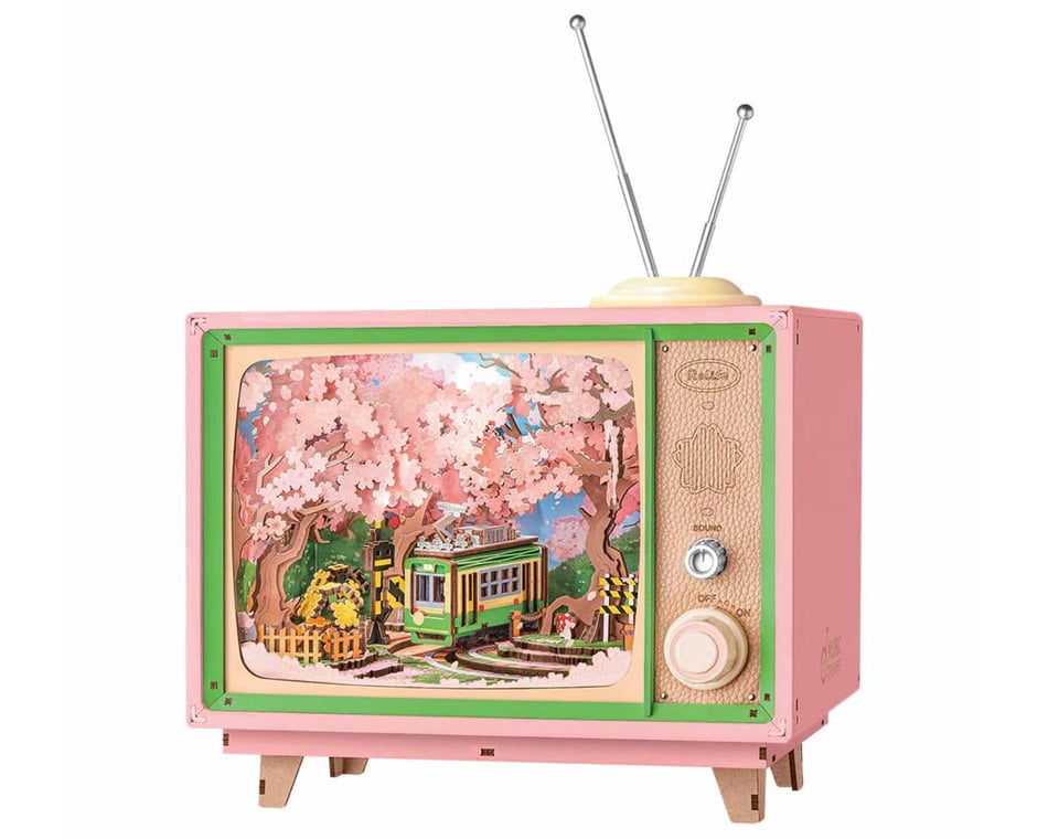 Robotime Sakura Dreamy Tour Music Box DIY Miniature 3D Wooden