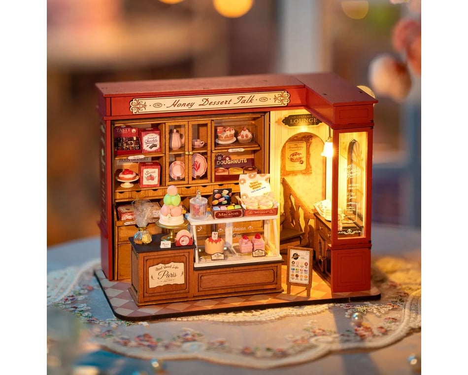 Robotime Honey Dessert Talk DIY Miniature 3D Wooden Model Kit
