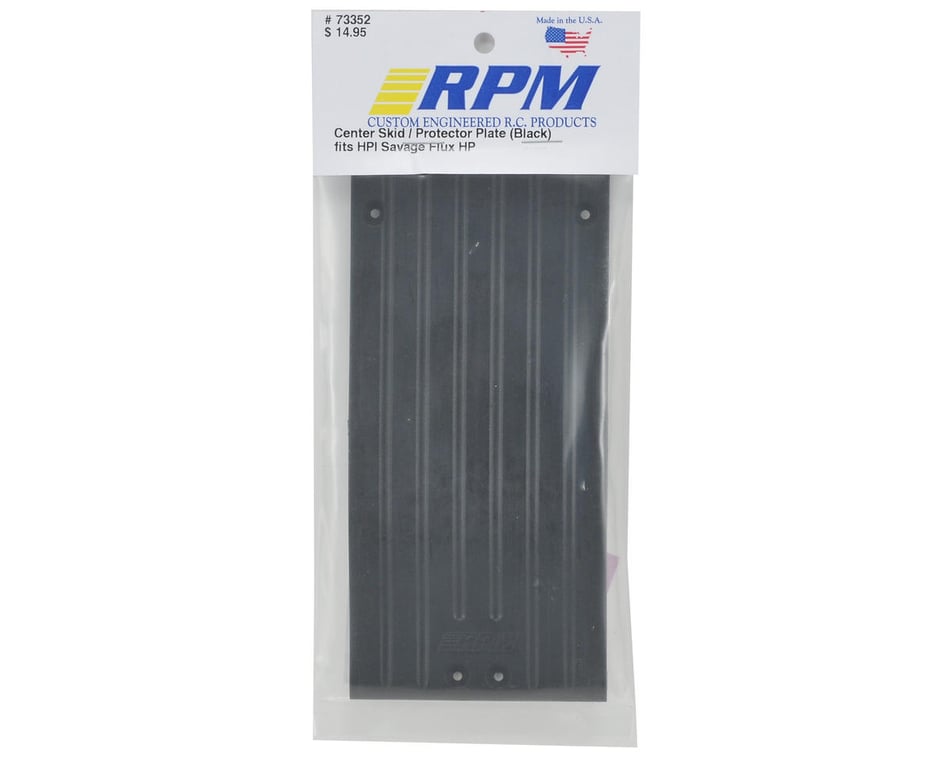 RPM Center Skid Chassis Protector Plate (Black) [RPM73352] - HobbyTown