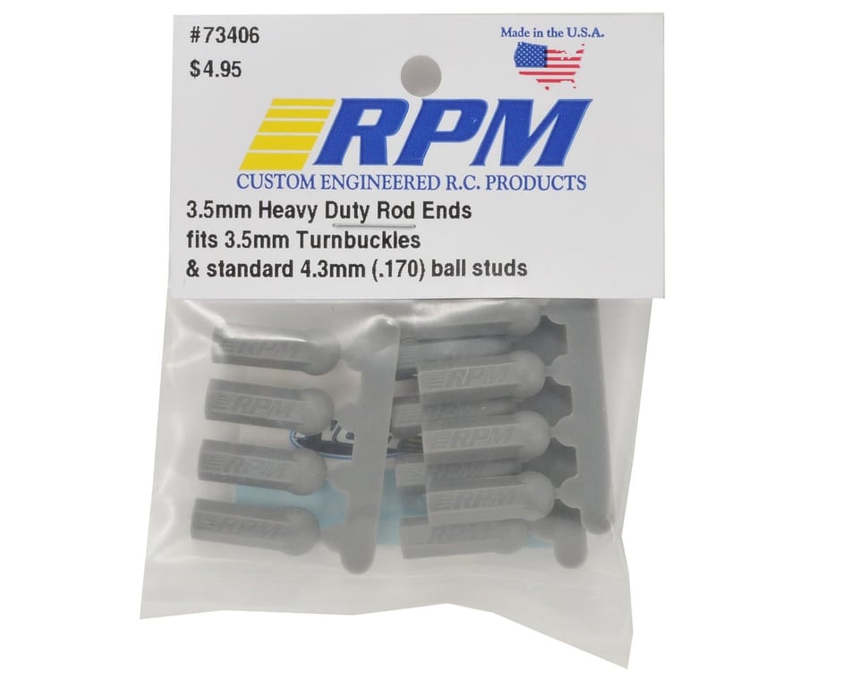 パーツ RPM RR 360mm RPM Heavy Duty 3.5mm Rod End Set (Grey) (12) [RPM73406] - HobbyTown