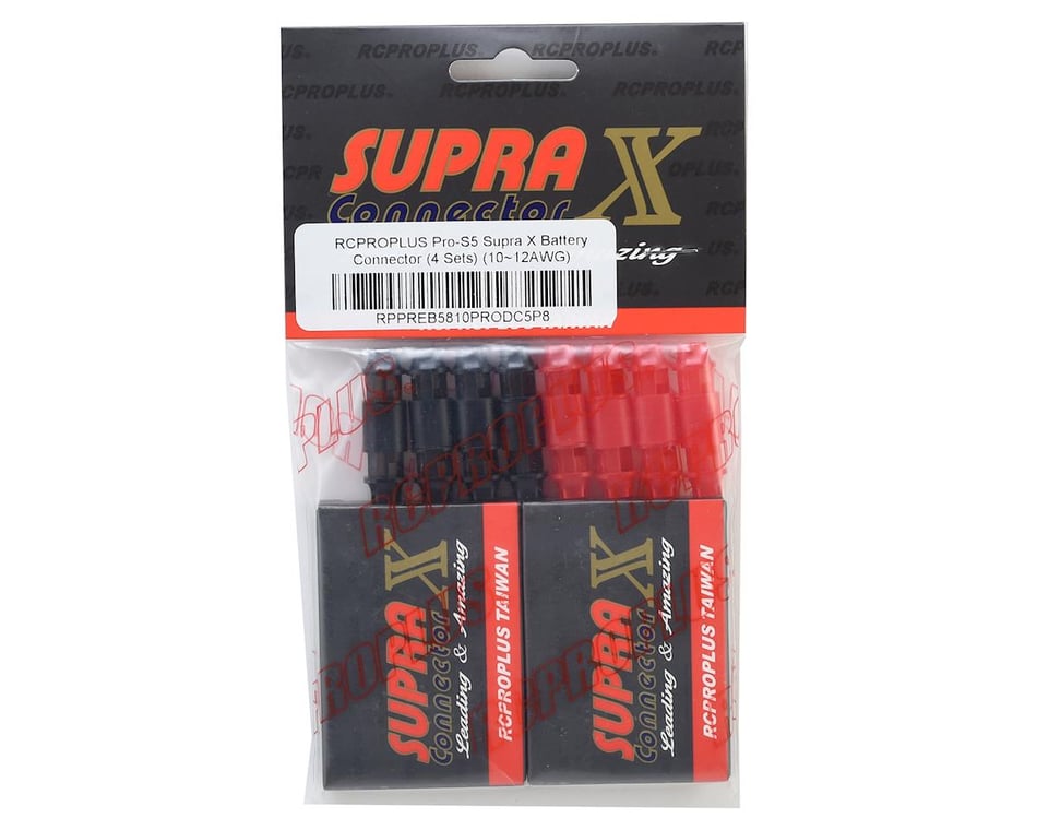 RCPROPLUS Pro-S5 Supra X Battery Connectors 10-12AWG 4 Sets