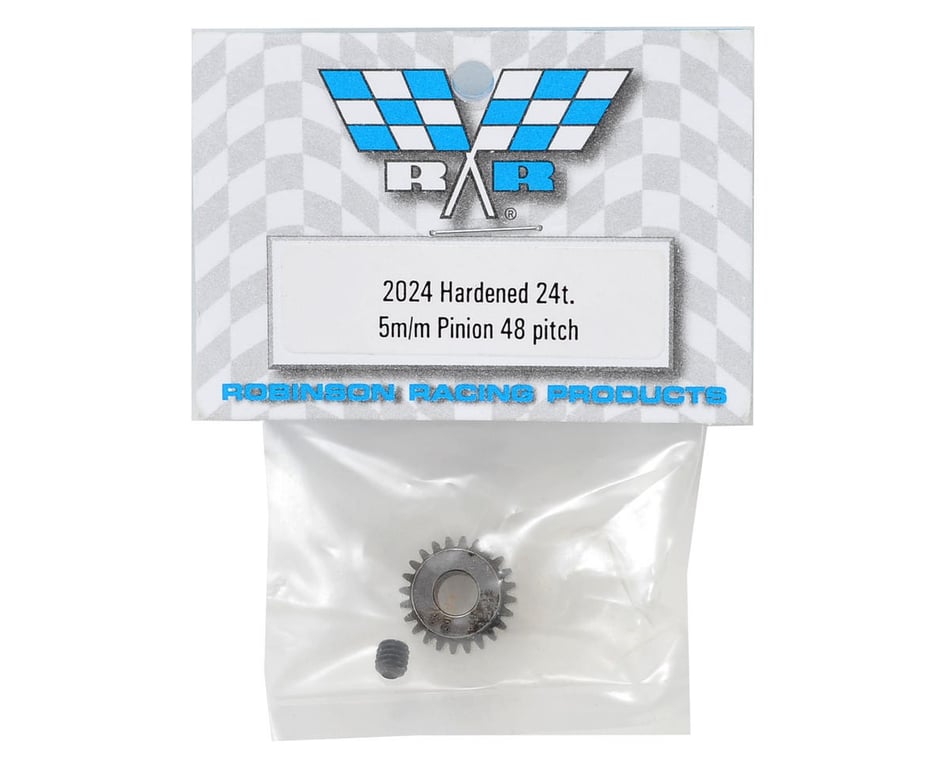 Pinion Gear Hard 48P 24T 5mm by Robinson Racing ASC/HPI/Traxxas RRP2024