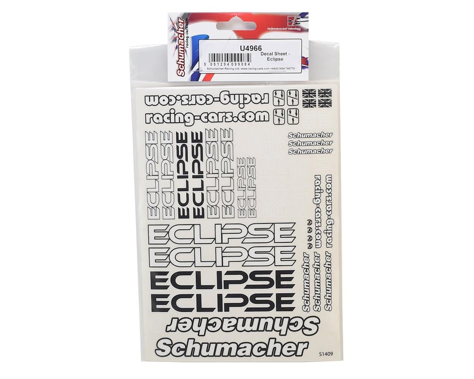 SCHU4966 Schumacher Eclipse Decal Sheet 