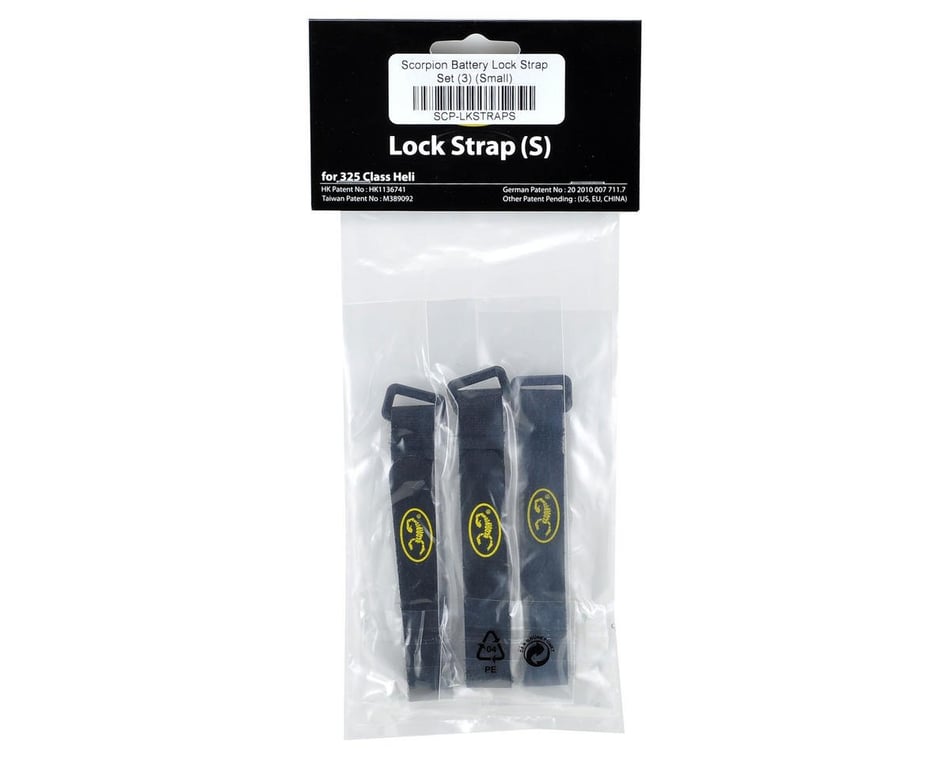 Scorpion Battery Lock Strap Set (3) (Small) [SCP-LKSTRAPS] - HobbyTown