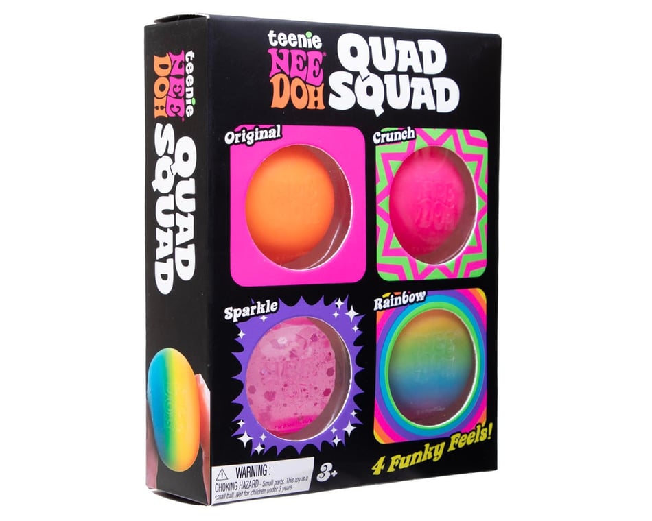 Schylling Teenie NeeDoh® Quad Squad Four-Pack Sensory Toy