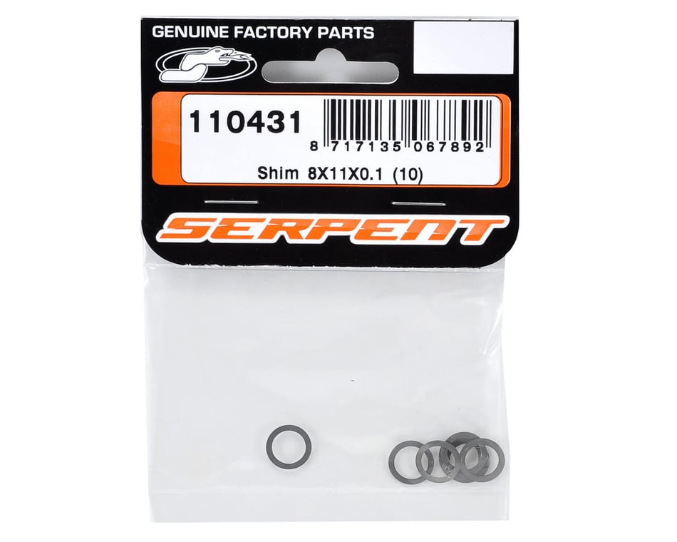 Serpent 8x11x0.1mm Shim (10) [SER110431] - HobbyTown