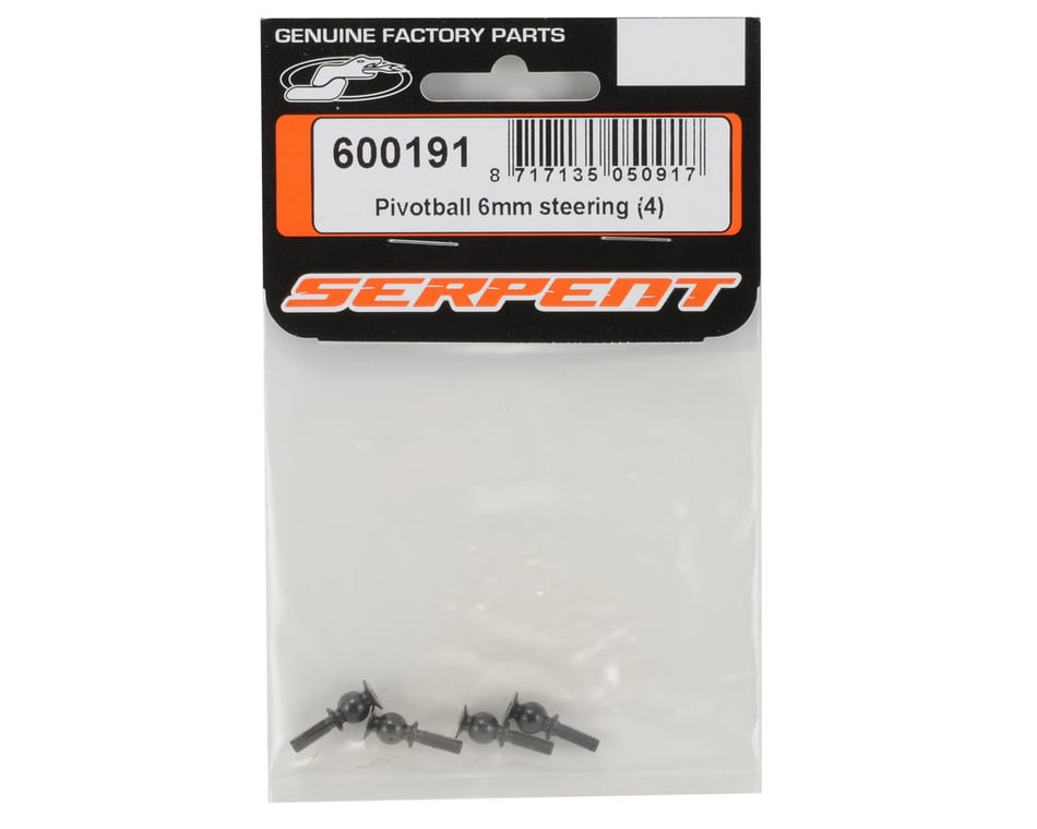 Serpent 6mm Steering Pivot Ball Set (4) [SER600191] - HobbyTown