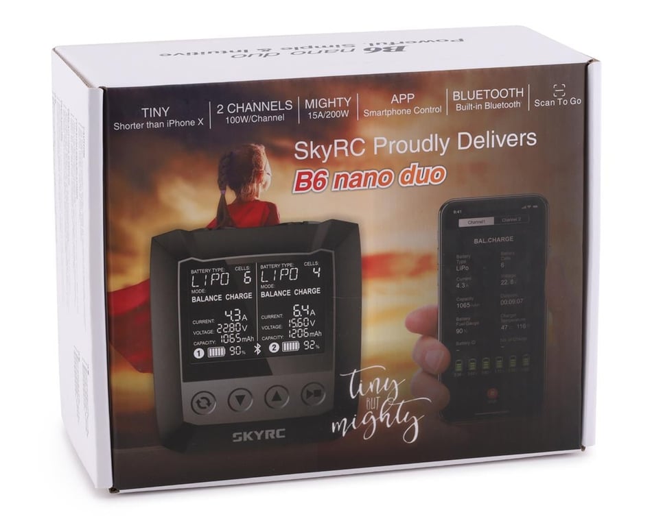 SKYRC B6 nano duo ACバランス充電器 SkyRC B6 Nano Duo AC Battery Charger (6S/15A/100W X 2) [SKY-100146