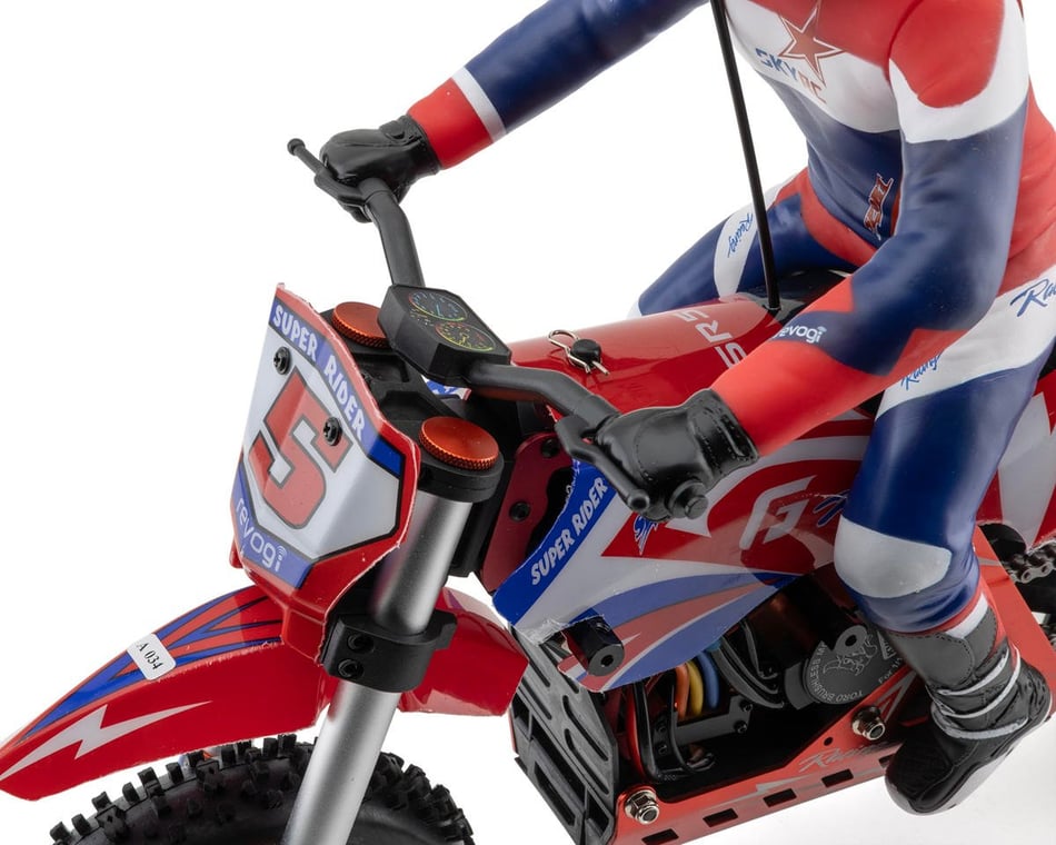 SkyRC Super Rider SR5 RTR 1/4 Brushless Dirt Bike (Red) w/2.4GHz Radio,  Battery & Charger